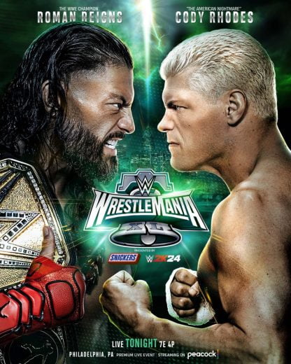 عرض رسلمينيا WWE WrestleMania 40 Night 2 2024 مترجم